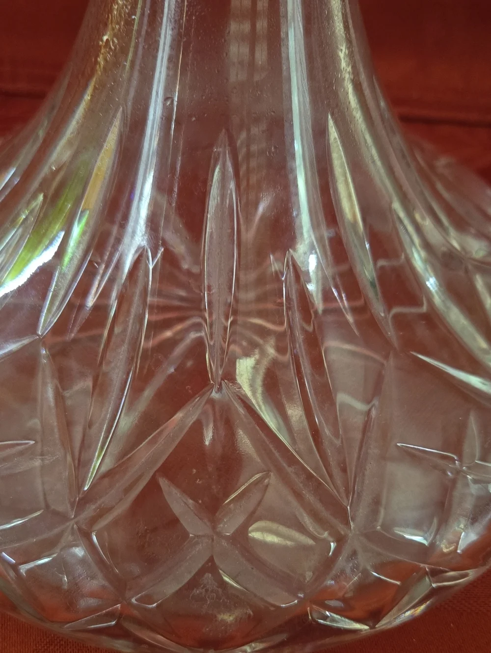 Cut Crystal Ship's Decanter with Faceted Stopper